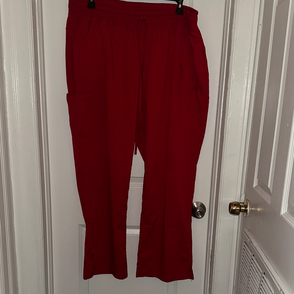 Scrubstar Red Women's Drawstring Jogger Scrub Pants